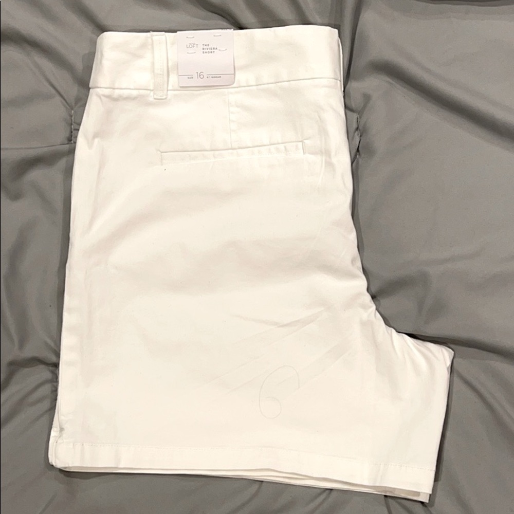 NWT loft white shorts